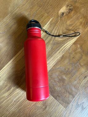 Red Stainless Steel Insulated Water Bottle - Brand Not Visible